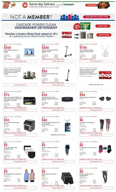 Costco (ON &  Atlantic Canada) Weekly Savings January 30 to February 26