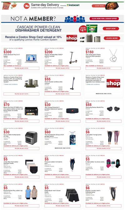 Costco (QC) Weekly Savings January 30 to February 26
