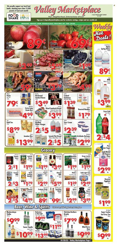 Valley Marketplace (CA) Weekly Ad Flyer Specials January 25 to January 31, 2023