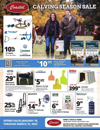 Coastal Farm & Ranch Weekly Ad Flyer Specials January 18 to March 15, 2023