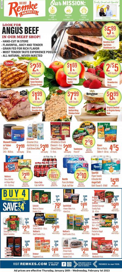 Remke (OH) Weekly Ad Flyer Specials January 26 to February 1, 2023