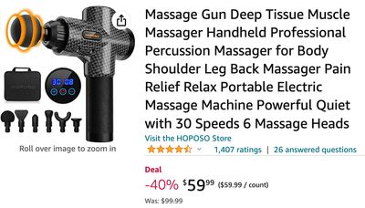 Amazon Canada Deals: Save 40% on Massage Gun + 38% on Men’s Electric Razor with Coupon
