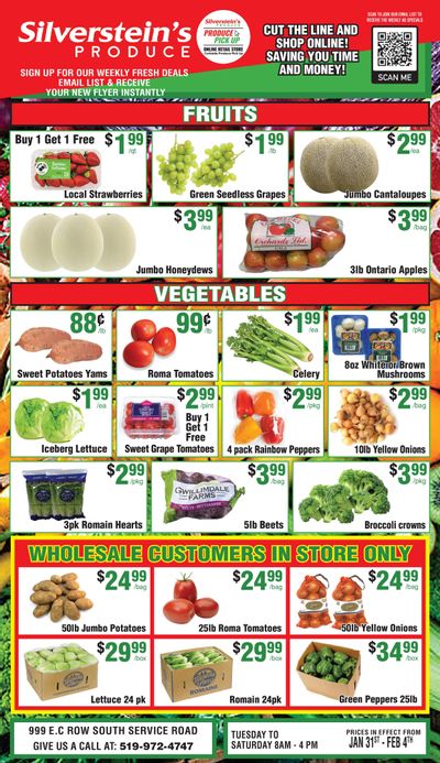 Silverstein's Produce Flyer January 31 to February 4