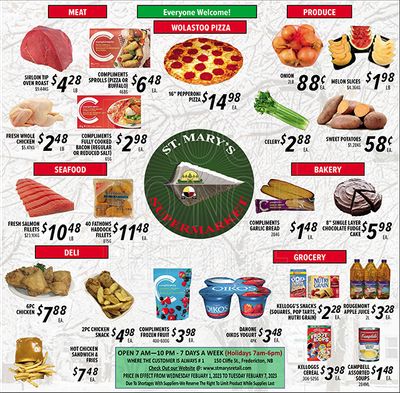 St. Mary's Supermarket Flyer February 1 to 7