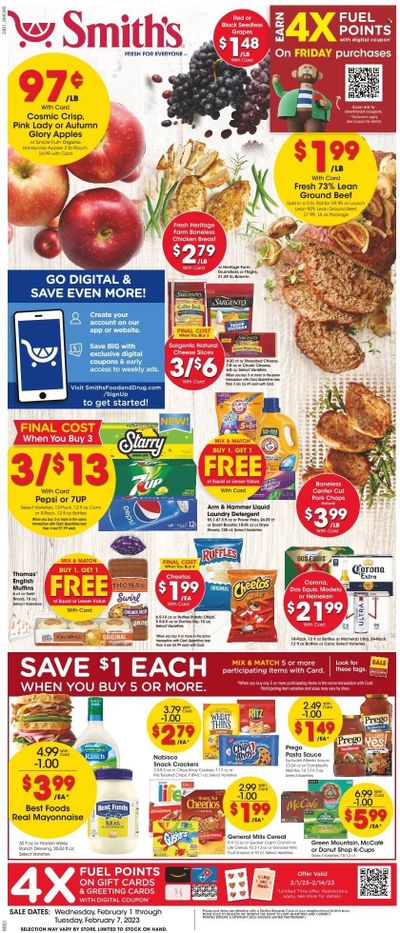 Smith's (AZ, ID, MT, NM, NV, UT, WY) Weekly Ad Flyer Specials February 1 to February 7, 2023