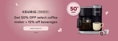 Keurig Canada Sale: Save 50% OFF Select Coffee Maker & 15% OFF Beverages