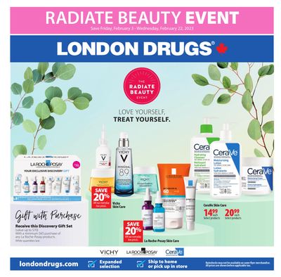 London Drugs Radiate Beauty Event Flyer February 3 to 22