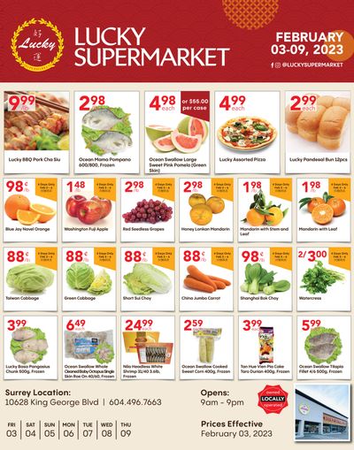 Lucky Supermarket (Surrey) Flyer February 3 to 9