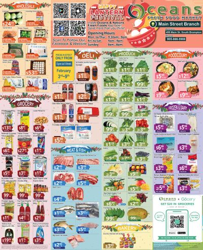 Oceans Fresh Food Market (Main St., Brampton) Flyer February 3 to 9