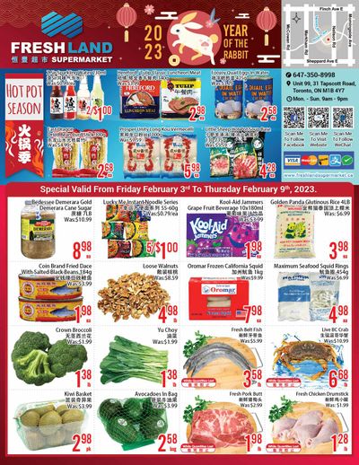 FreshLand Supermarket Flyer February 3 to 9