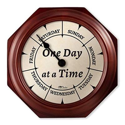 DayClocks Day of The Week Wall Clock with Solid Wood Frame – Calendar Day Clock – One Day at a Time – Ideal Retirement Gift for Men & Women – Mahogany, 10" $63.38 (Reg $102.69)