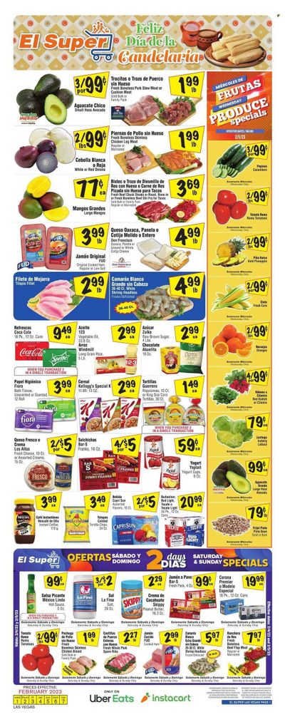El Super (NV) Weekly Ad Flyer Specials February 1 to February 7, 2023