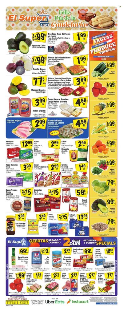 El Super (AZ) Weekly Ad Flyer Specials February 1 to February 7, 2023 El Super (AZ) Weekly Ad Flyer Specials February 1 to February 7, 2023