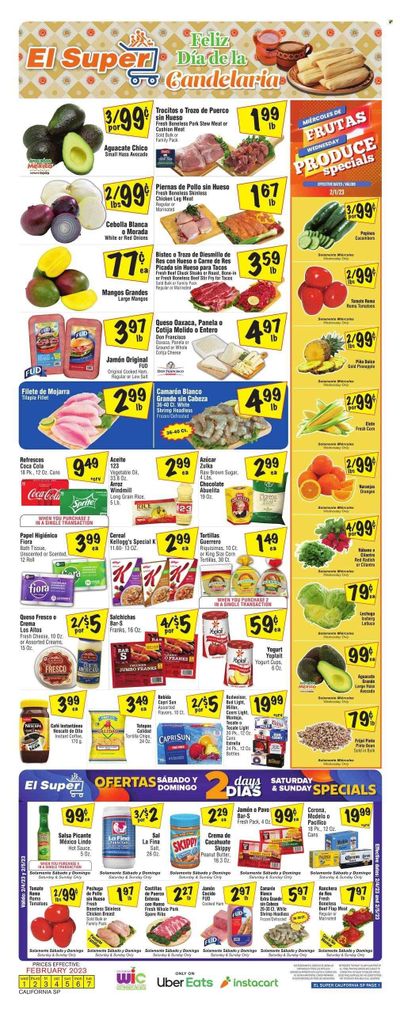 El Super (CA) Weekly Ad Flyer Specials February 1 to February 7, 2023