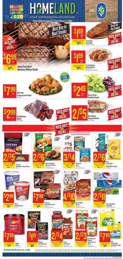 Homeland (OK, TX) Weekly Ad Flyer Specials February 1 to February 7, 2023