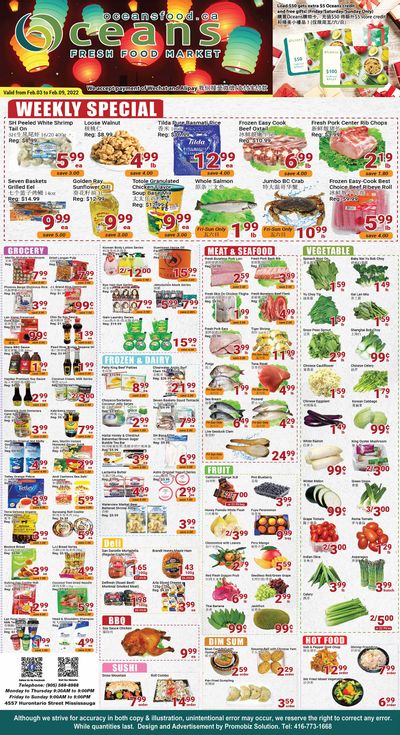 Oceans Fresh Food Market (Mississauga) Flyer February 3 to 9