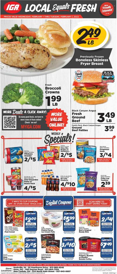 IGA (IN) Weekly Ad Flyer Specials February 1 to February 7, 2023