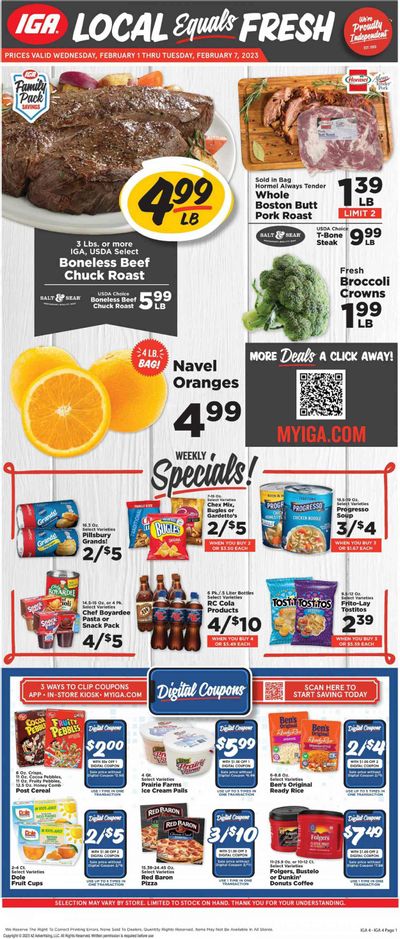 IGA (KY) Weekly Ad Flyer Specials February 1 to February 7, 2023