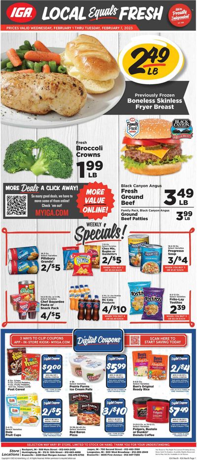 IGA (IN) Weekly Ad Flyer Specials February 1 to February 7, 2023