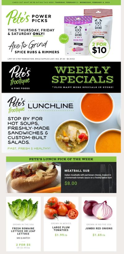 Pete's Fine Foods Flyer February 2 to 8
