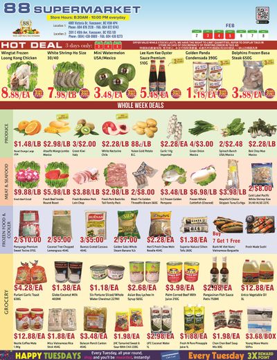88 Supermarket Flyer February 2 to 8