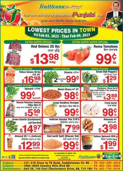 Fruiticana (Calgary) Flyer February 3 to 9