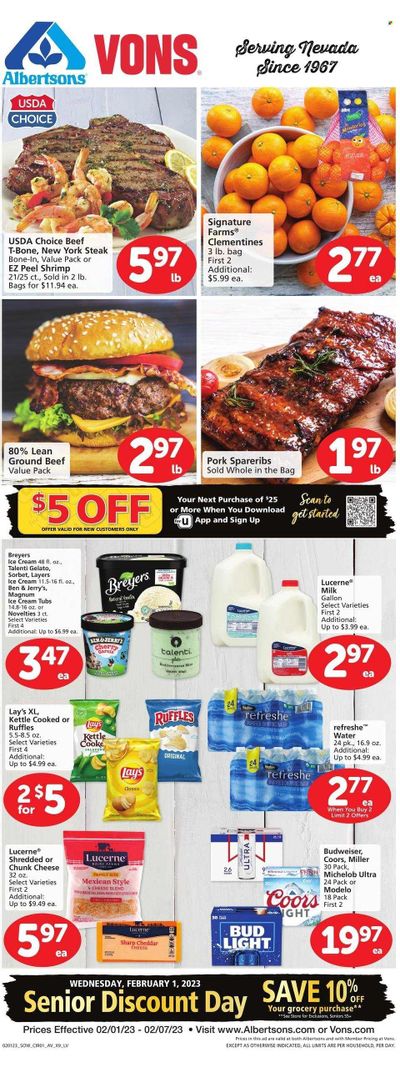 Vons (NV) Weekly Ad Flyer Specials February 1 to February 7, 2023