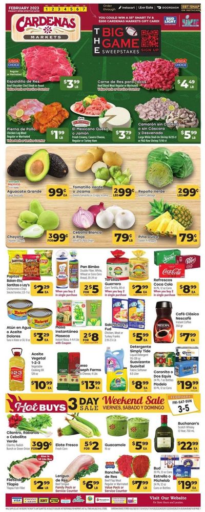 Cardenas (CA, NV) Weekly Ad Flyer Specials February 1 to February 7, 2023