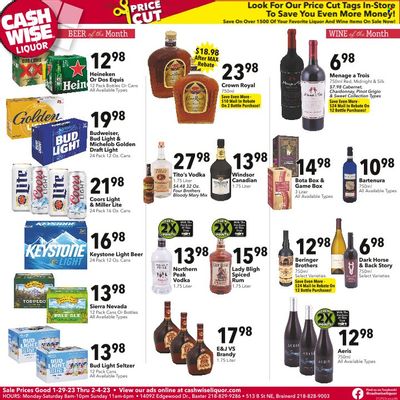 Cash Wise Liquor Only (MN) Weekly Ad Flyer Specials January 29 to February 4, 2023 Cash Wise Liquor Only (MN) Weekly Ad Flyer Specials January 29 to February 4, 2023
