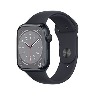 Apple Watch Series 8 [GPS 45mm] Smart Watch w/Midnight Aluminium Case with Midnight Sport Band. Fitness Tracker, Blood Oxygen & ECG Apps, Always-On Retina Display, Water-Resistant $499 (Reg $569.00)