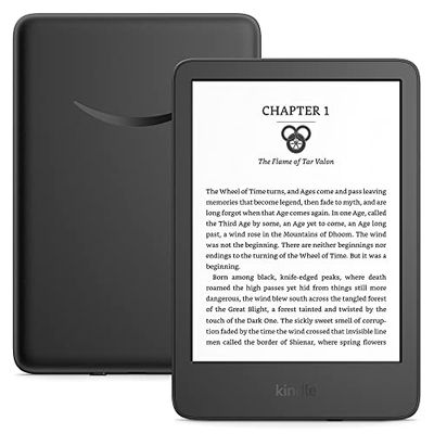 All-new Kindle (2022 release) – The lightest and most compact Kindle, now with a 6” 300 ppi high-resolution display, and 2x the storage - Black $99.99 (Reg $129.99)
