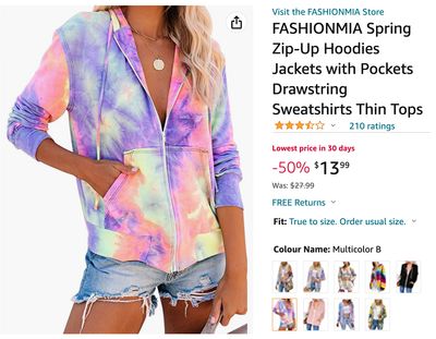 Amazon Canada Deals: Save 50% on Spring Zip-Up Hoodies Jackets with Pockets + 32% on Underwear Pack G Strings Panties