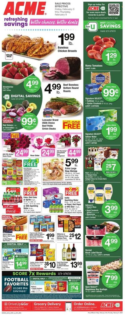 ACME (DE, NJ, NY, PA) Weekly Ad Flyer Specials February 3 to February 9, 2023