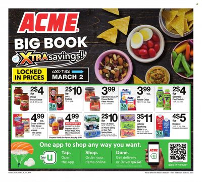 ACME (DE, NJ, NY, PA) Weekly Ad Flyer Specials February 3 to March 2, 2023 ACME (DE, NJ, NY, PA) Weekly Ad Flyer Specials February 3 to March 2, 2023