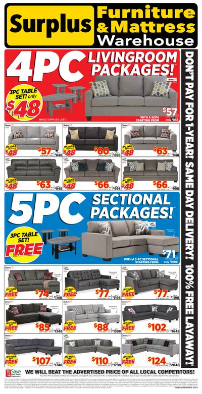 Surplus Furniture & Mattress Warehouse (Thunder Bay) Flyer February 6 to 26