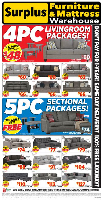 Surplus Furniture & Mattress Warehouse (Saskatoon) Flyer February 6 to 26