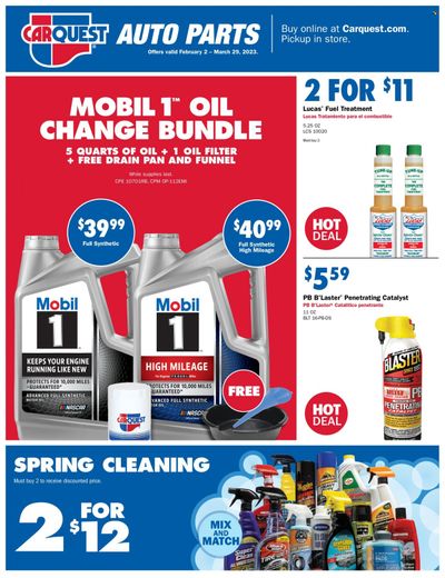Carquest Weekly Ad Flyer Specials February 2 to March 29, 2023