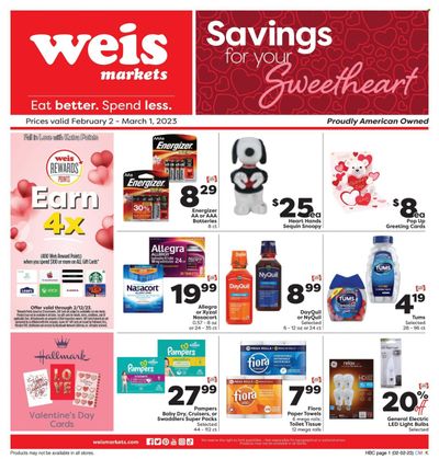 Weis (MD, NY, PA) Weekly Ad Flyer Specials February 2 to March 1, 2023