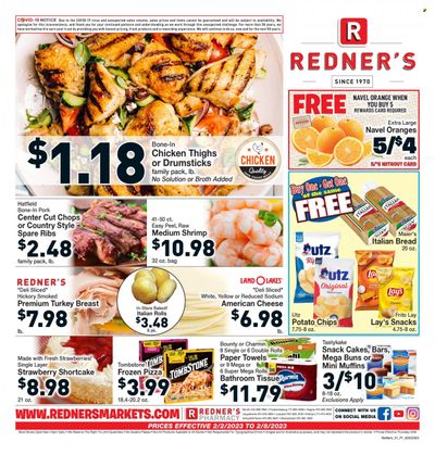 Redner's Markets (DE, MD, PA) Weekly Ad Flyer Specials February 2 to February 8, 2023