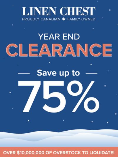 Linen Chest Canada Sale: Save Up to 75% OFF Year End Clearance + 50% – 80% OFF Select Items