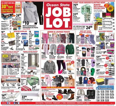 Ocean State Job Lot (CT, MA, ME, NH, NJ, NY, RI, VT) Weekly Ad Flyer Specials February 2 to February 8, 2023
