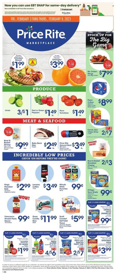 Price Rite (CT, MA, MD, NH, NJ, NY, PA, RI) Weekly Ad Flyer Specials February 3 to February 9, 2023