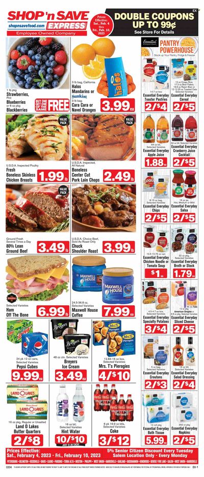 Shop ‘n Save Express (MD, PA, WV) Weekly Ad Flyer Specials February 4 to February 10, 2023