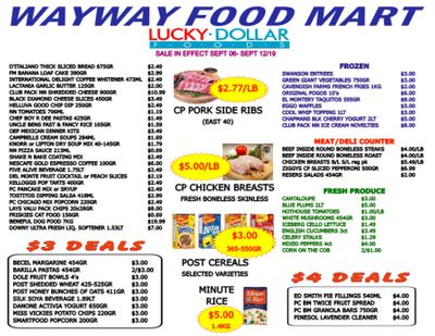 WayWay Food Mart Flyer September 6 to 12