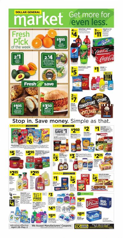 Dollar General Weekly Ad & Flyer April 26 to May 2