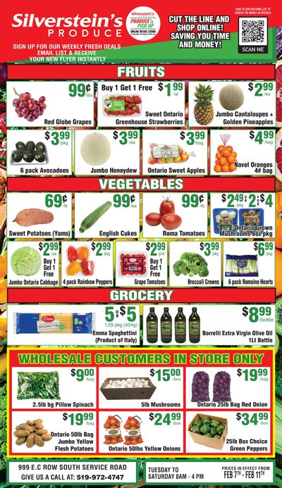 Silverstein's Produce Flyer February 7 to 11