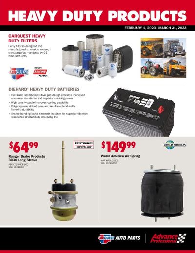 Carquest Weekly Ad Flyer Specials February 1 to March 31, 2023