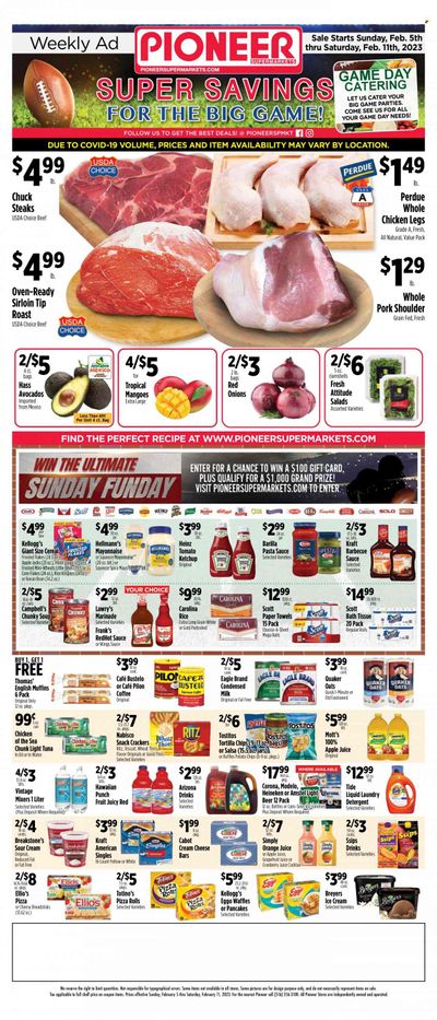 Pioneer Supermarkets (NJ, NY) Weekly Ad Flyer Specials February 5 to February 11, 2023