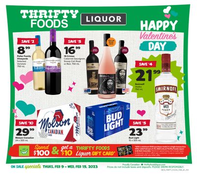 Thrifty Foods Liquor Flyer February 9 to 15