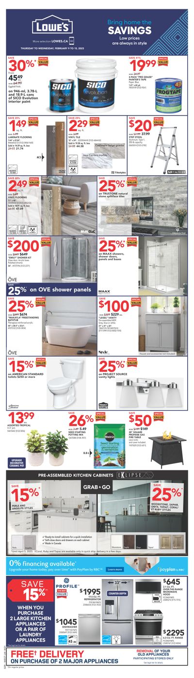Lowe's (West) Flyer February 9 to 15